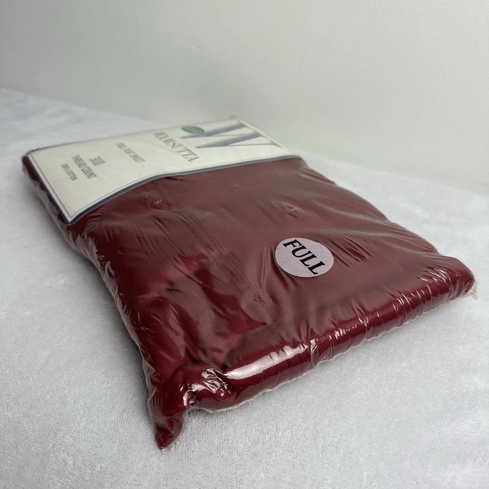 NEW Vintage Wamsutta Cotton Full Flat Sheet Selected Irregular Red NIP NWT USA